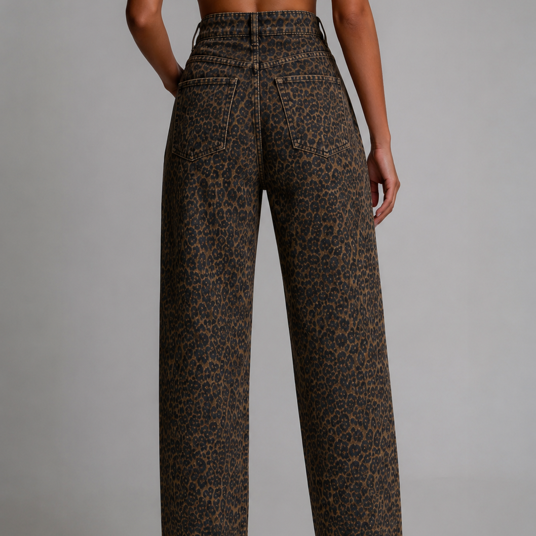 Vaqueros con estampado de leopardo