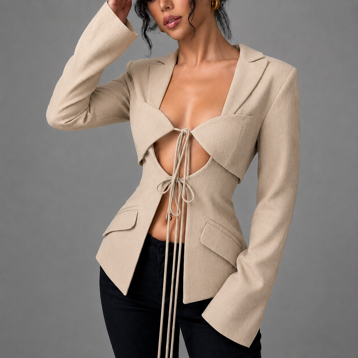 Top asimétrico de chaqueta